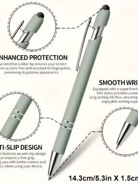 Gray Styllus Ink Pen- set of 2